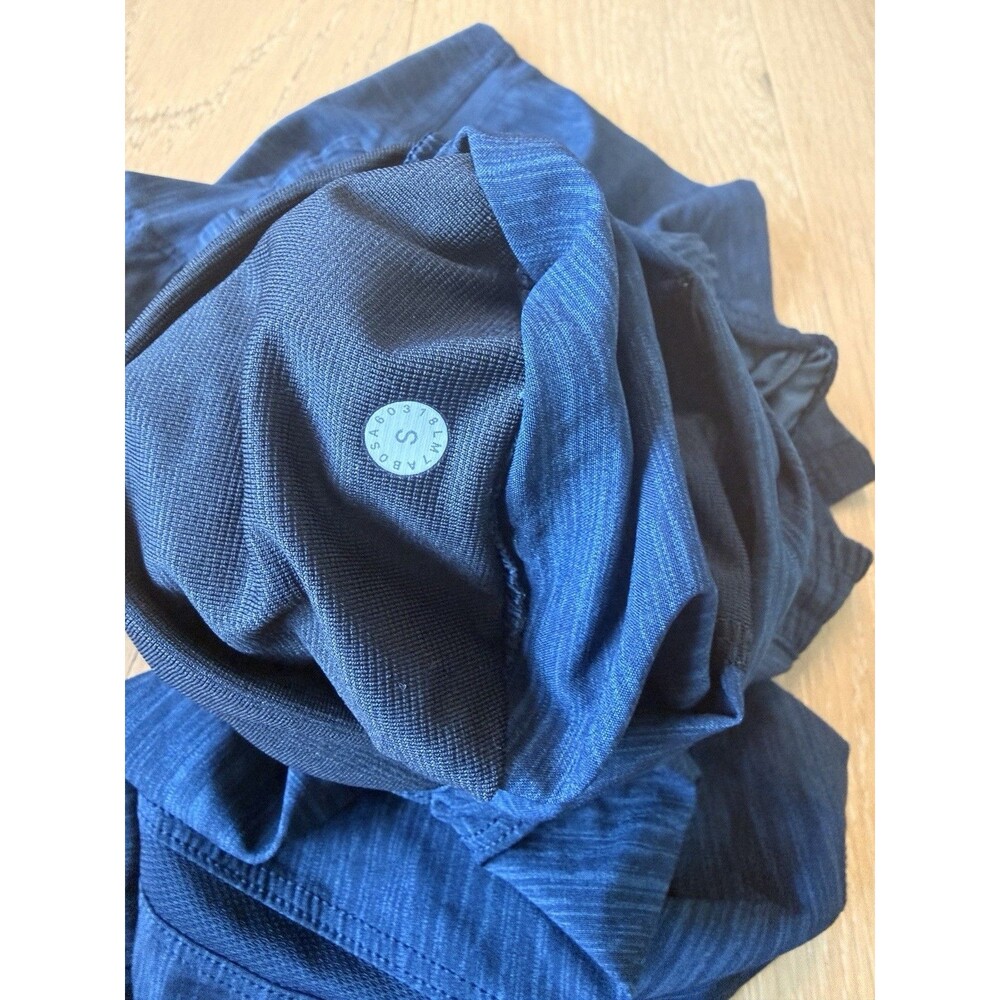 Lululemon Pace Breaker Linerless Short 7" Men Navy Heathered Gym Active Small - Picture 5 of 7
